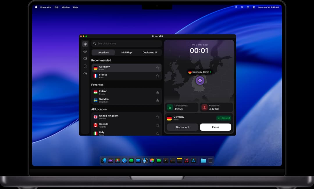 KryonVPN app